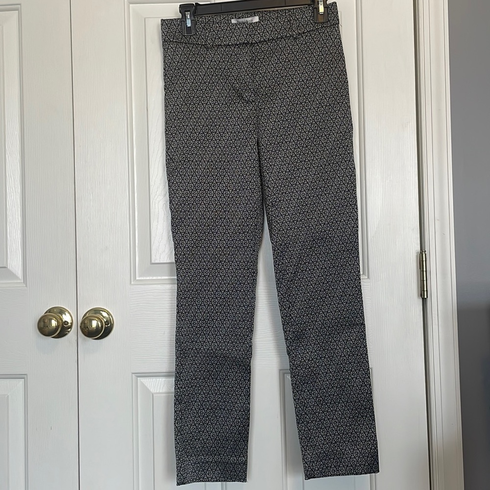 White House Black Market black and silver pants size 2
